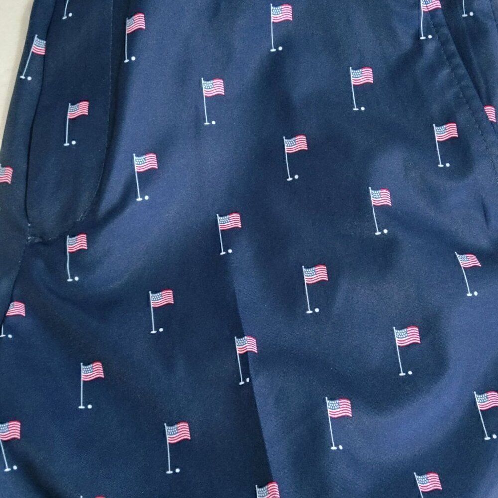 Walter Hagen Shorts Men Size 30 All over print American Flag‎ Stretch Waistband - Picture 5 of 12